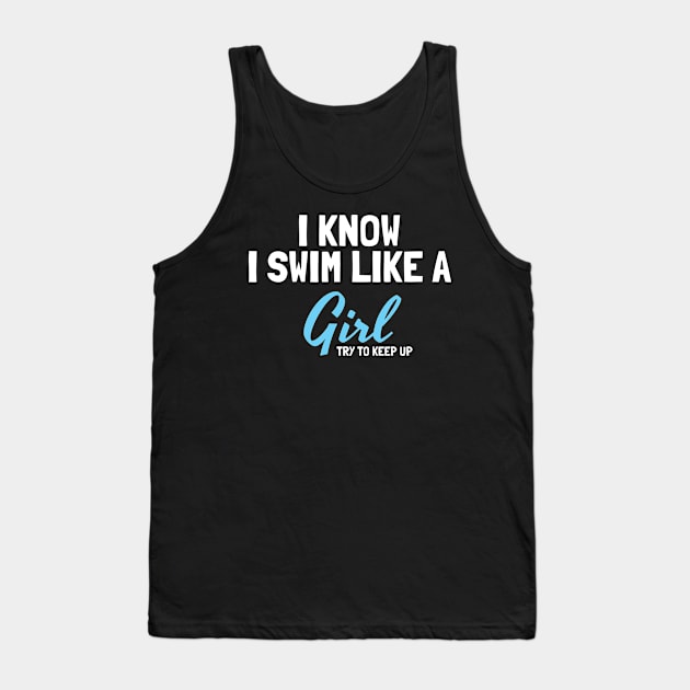 swimming girl Tank Top by Mandala Project